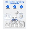 Flat Plug Multiple Socket with Switch, 5-Way Power Strip, Individually