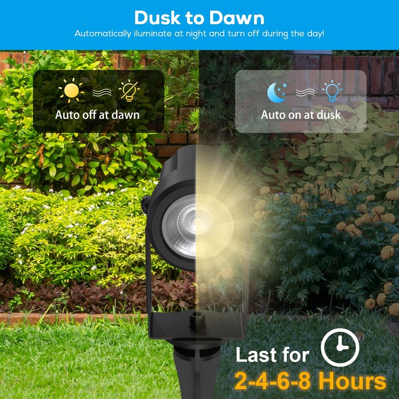 ZYAN Low Voltage Landscape Lights LED Landscape Lighting with Sensor,