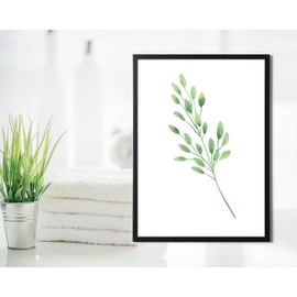 State Media Vision Set Of 3 Plant Botanical Prints For Living or Bedroom Walls, Unframed Natural Home Bathroom Decor, A4 Prints Poster Set