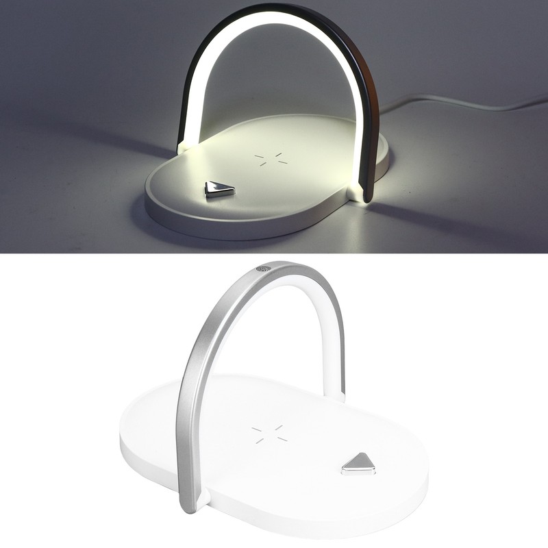 15W Wireless Charging Night Light White Mini Charging Lamp for