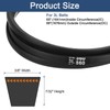 sourcing map 3L660 Classic Wrapped Rubber V-Belt, 66"(1676mm) Outside Circumference,