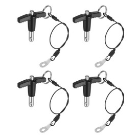 QUARKZMAN T-Handle Locking Pins, 8 mm x 10 mm Quick Release Pins, Usage Length, Stainless Steel Push Button Quick Release Pin, Ball Lock Bolt, Pack of 4