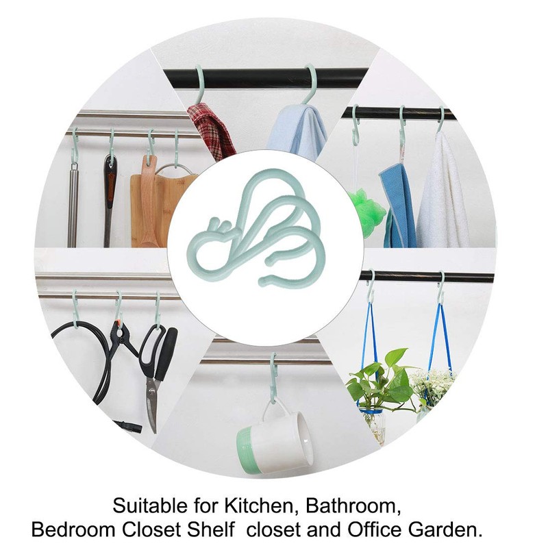 sourcing map 24 Pack S Shaped Hooks Plastic Hanger for