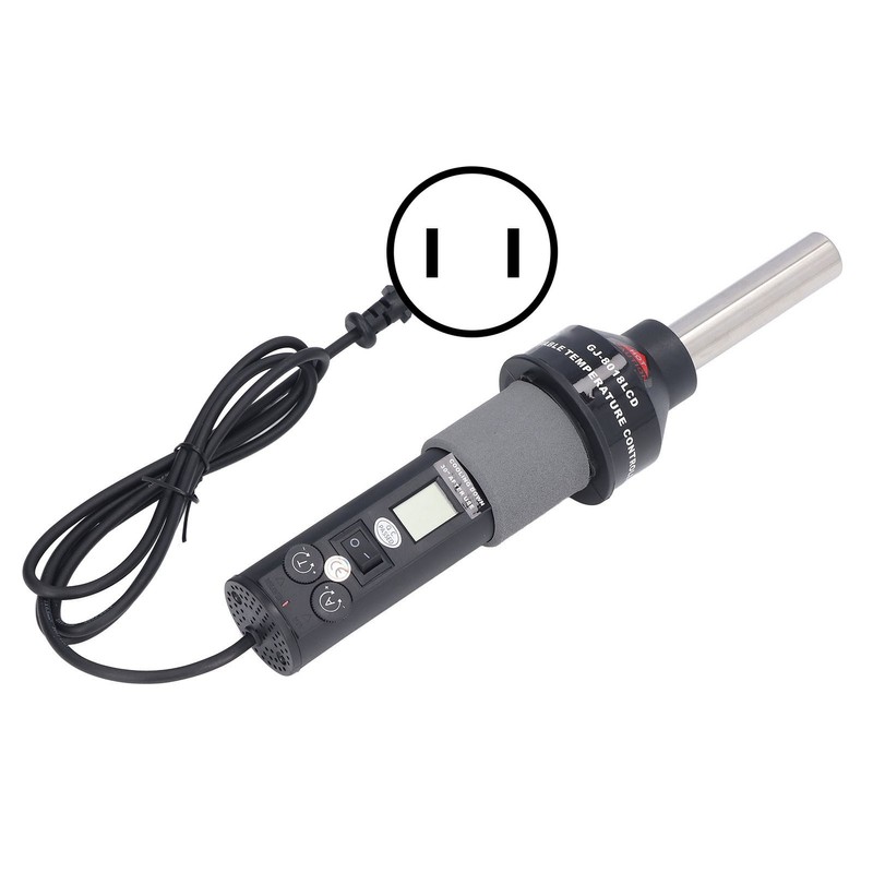 6Pcs Hot Air Gun LCD Digital Display Adjustable Portable Heating