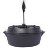 ESPIDOO 8 Quart Cast Iron Dutch Oven: Pre-Seasoned Camping Pot