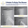 YDmeet 12 Inch Shower Head with Handheld Spray Combo- Rain