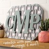 Plaid Unfinished Wood Letter, 8" Wooden Surface Perfect for DIY