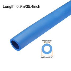 Rebower 25mm ID Pipe Insulation Tubing 5mm Thick Heat Preservation Foam Tube, [for Plumbing Freeze Protection Exercise Handle] - 35mm OD/3ft/Blue