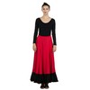 Danzcue Falda de flamenco de círculo completo, Rojo, SA