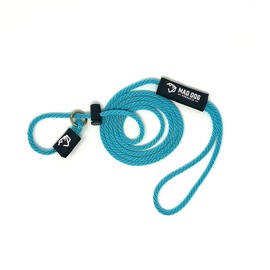 Mad Dog Products 1/4" x 8' Aqua English Slip Lead Solid Braid Dog Leash