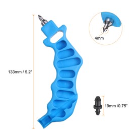 HARFINGTON 21pcs 2-in-One Drip Irrigation Tubing Hole Punch 4mm for 1/4 Inch Fitting and Emitter Insertion Drip Tube Hole Punch with Insertion Fitting for Laying Branch Drip Pipes, Blue
