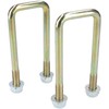 2 Pack M10 40mm x 110mm U-Bolt N-Bolt for Trailers