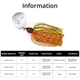 MadBite Bladed Jig Fishing Lures, 5 pc Multi-Color Kits, Irresistible Vibrating Action, Sticky-Sharp Heavy-Wire Needle Point Hooks, Popular 1/2 oz Sizes, Includes Storage Box