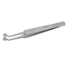 Round Tip stainless steel tweezer Arita Tauber Meibomian gland expression forceps Eyelid massage forceps
