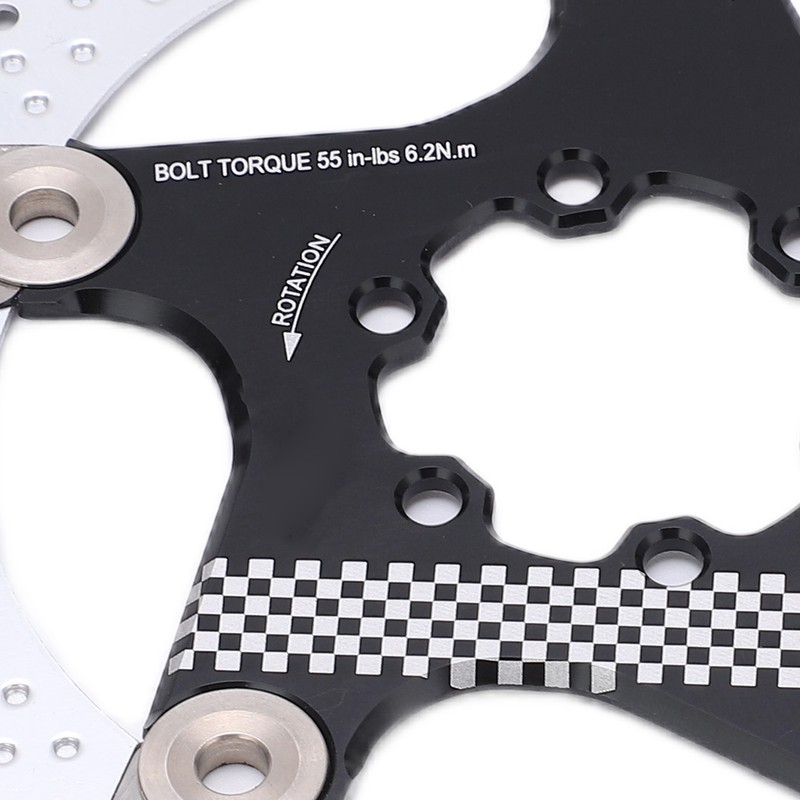 Disc Brake Rotor Black CNC Engraving Milling Anodized Marking Bike