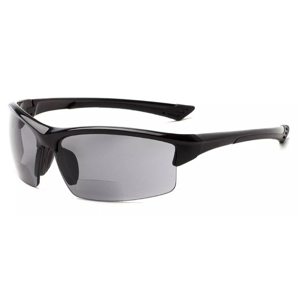 Calabria Incredible Bargains Foster Bifocal Sun Wrap Reading Sunglasses Black/Grey
