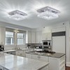 YPQXYHDA Mini Modern Crystal Chandeliers Square Flush Mount Ceiling Light