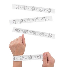 Fun Express CYO SWEET TREATS SLAP BRACELETS (48PC) - Craft Kits - 48 Pieces
