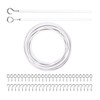 Net Curtain Wire with Hooks and Eye, 10 Meter Plastic