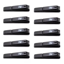 Lobo Corta Uñas Antideslizante Acero Inoxidable Negro 10pz Lobo