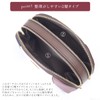 Clelia CL-17088 Riberte Series Tricolor Cosmetic Pouch, Large Capacity, Double