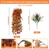 8 PCS Artificial Fall Flowers for Outdoors, UV Resistant Fake
