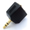 DRUT 3.5mm Stereo Jack to Twin 3.5mm Sockets Splitter Speaker,