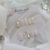 Youngrong Glitter Christon Handmade Nail Tips - Long Oval /