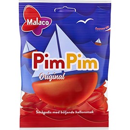 Malaco PimPim Original Raspberry Taste Gummy Candy 2 packs of 80g