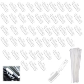 50 Stücke Kabelbinder Tags Box, Wiederverwendbare kabelmarkierer mit 50 Kabelbinder, Kabeletiketten Transparente Wasserdichtes, Kabelbeschriftung für Kennzeichnung und Sortierung von Kabeln Aller Art