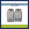 RSVP International Jumbo Retro Glass Salt & Pepper, Screw On