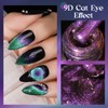 MIZHSE 9D Cat Eye Gel Nail Polish 2 Pcs, Chameleon