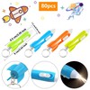 Haconba 100 Packs Helicopter Flashlight Keychain Rocket Flashlight Keychain for