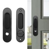 Pocket Lock Handle Invisible Light Weight Black Lock Circular Sliding