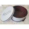 Feminine Touch Round White Hat Box Hat Storage With Lid