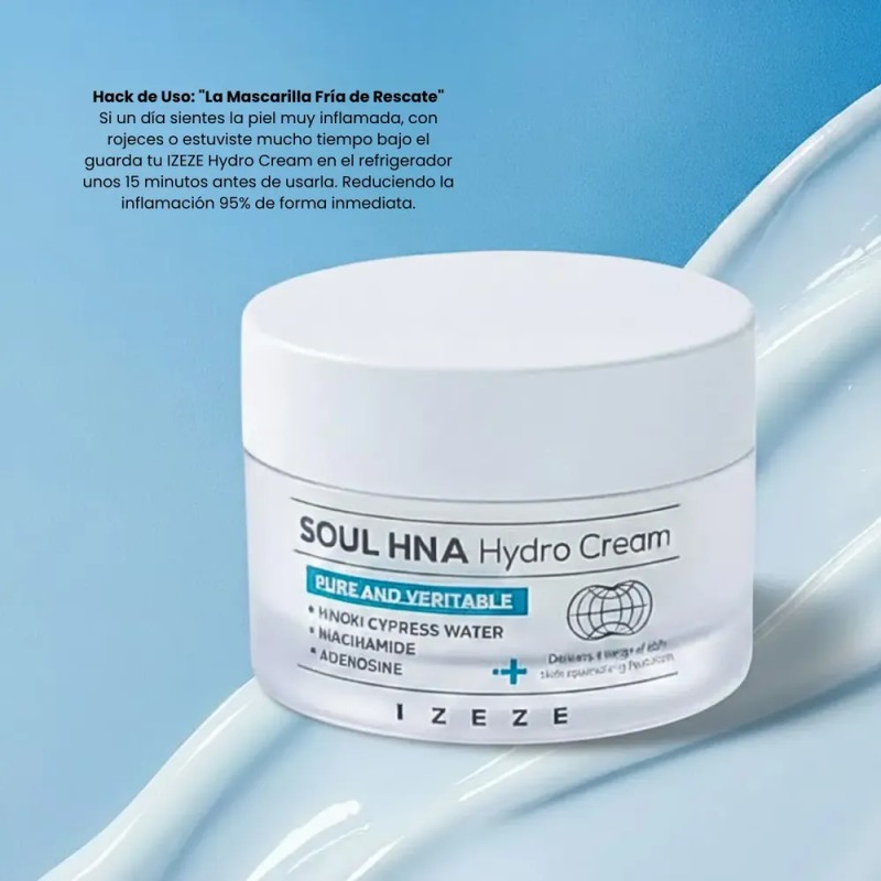 Crema Facial IZEZE Coreana Hydro con Niacinamida y Centella Asiática