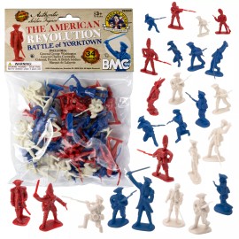 BMC Revolutionary War Plastic Army Men Battle of Yorktown AWI Soldier Figures
