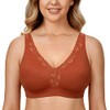 AISILIN Women's Wireless Bra Plus Size Full Coverage Seamless Unlined