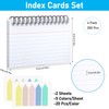 Revision Cards, 200 Sheets Lined Flash Cards Spiral-Bound, Index Cards