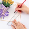 LUTER 10 PACK Clear Plastic Ruler 20cm 8inch Straight Ruler