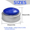 MAUJOY Large Talking Button Clock(Blue-Silver) Alarm Clock with Time, Day