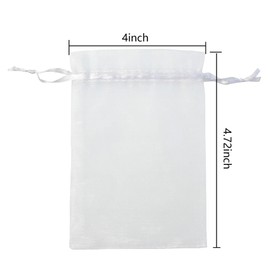 50pcs Satin Drawstring Organza Pouch Wedding Party Favor Gift Bag Jewelry Watch Bags for Wedding, Party and Package