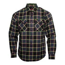 Dixxon Flannel x Punk Rock Museum Men's LARGE Collab Plaid Button Shirt RARE