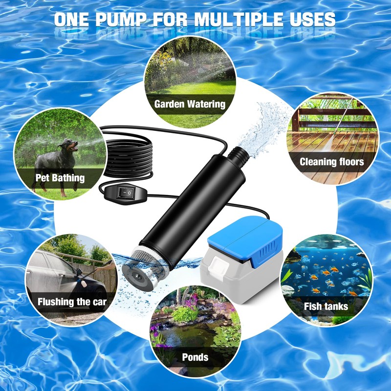 OGJUNX Water Transfer Pump Compatible with Makita 18V Battery, 635GPH