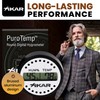 Xikar PuroTemp Round Digital Hygrometer, 10 Second Refresh Rate, Brushed