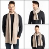 Funky Junque Ribbed Knit Scarf - Beige