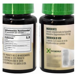 Castao de Indias  Kalanchoe 60 Cps Bienestar de Piernas Suplemento Natural Apoyo Nutricional Cpsulas Sin Sabor Sin Aditivos Circulacin y Vitalidad... 