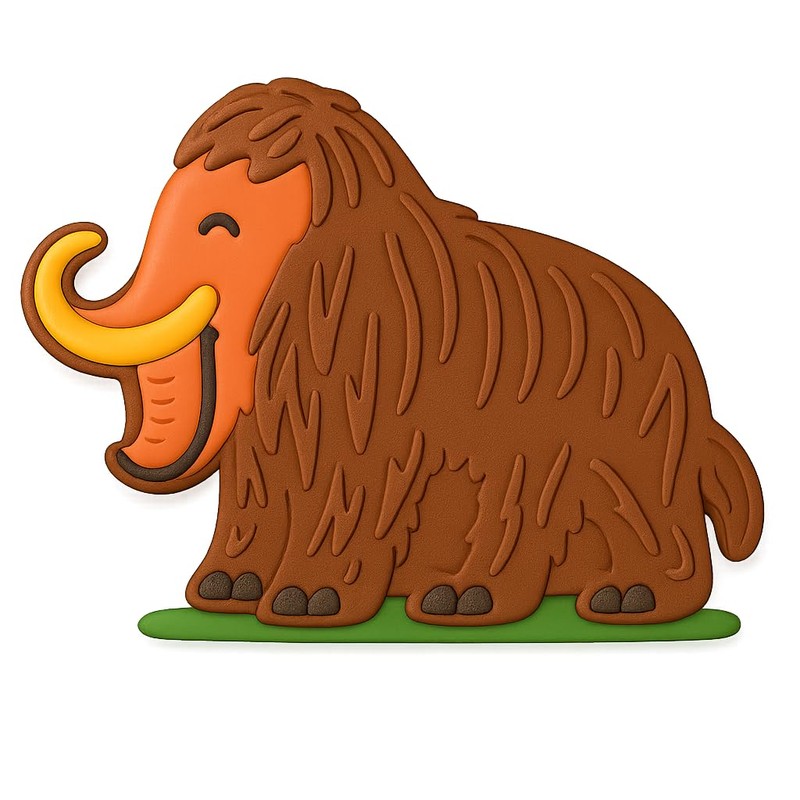 Mammoth Cookie Cutter and Stamp Set for Kids, Bakers, Crafters,