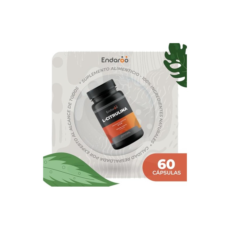 L-Citrulina 500 mg, 60 Cápsulas, Suplemento para Rendimiento Deportivo