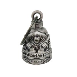 Motorcycle Bell for Biker Good Luck Riding Bells Guardian Bells with Hanger Motorcycle Accessory or Keychain for Luck (1789-Defender)